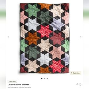 Vera Bradley Star Patchwork Quilted Throw Blanket